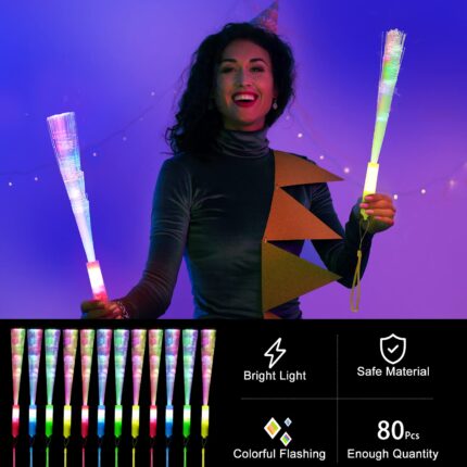 Fiber Optic Led Party Stick Wands for Wedding Entries and Parties