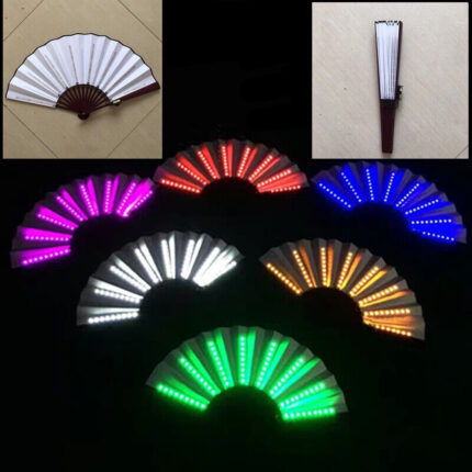 Led Light Up Party Rave Handfan